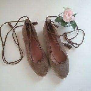 Madewell lace up flats size 7.5